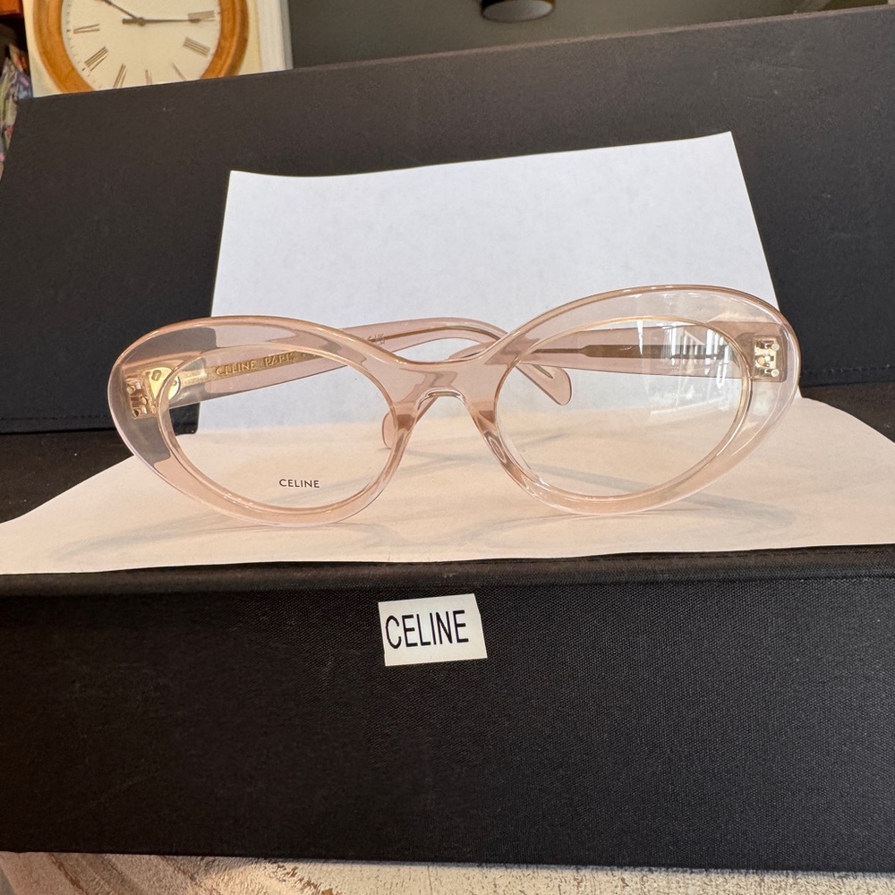 Celine Pink Transparent Eyeglasses - Picture 1 of 4
